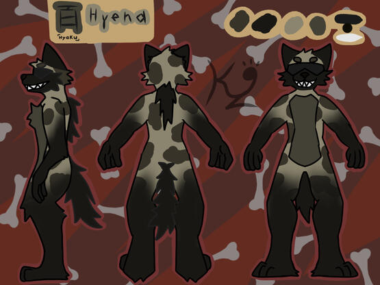 Ref Sheet- Lineart, Colored, Background